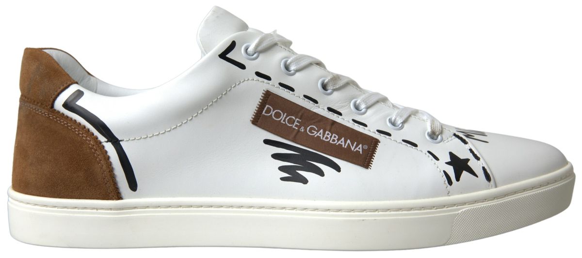 

Шикарные повседневные кроссовки белого и бежевого цвета Dolce & Gabbana