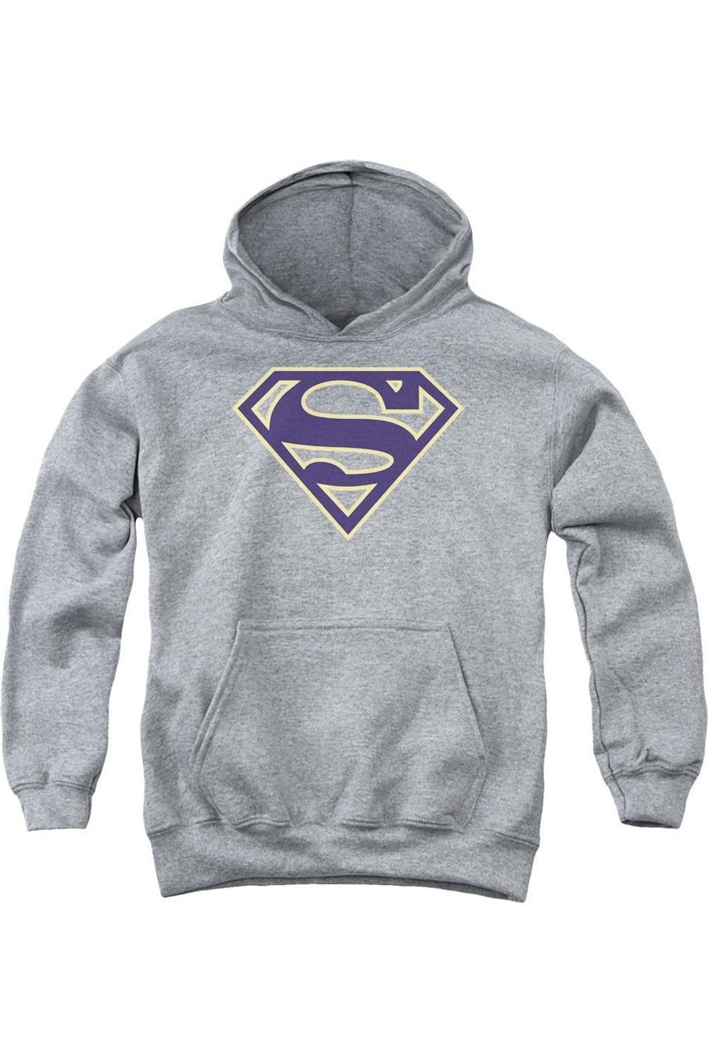 

Детская толстовка с капюшоном Superman в сине-золотых тонах с символикой щита Gildan