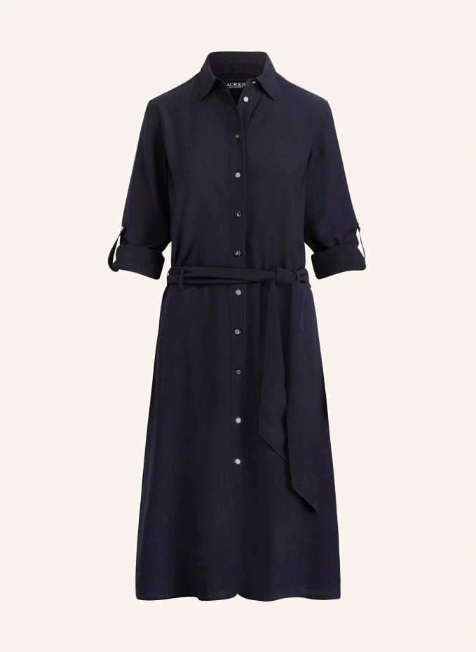 

Платье-рубашка жоржетт Lauren Ralph Lauren, синий