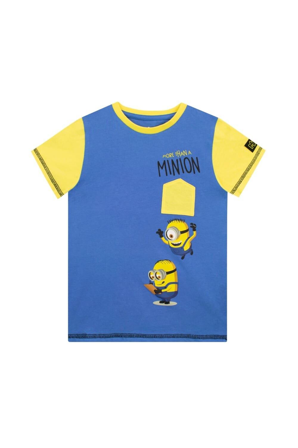 

Футболка с карманом «Миньоны» Despicable Me, синий