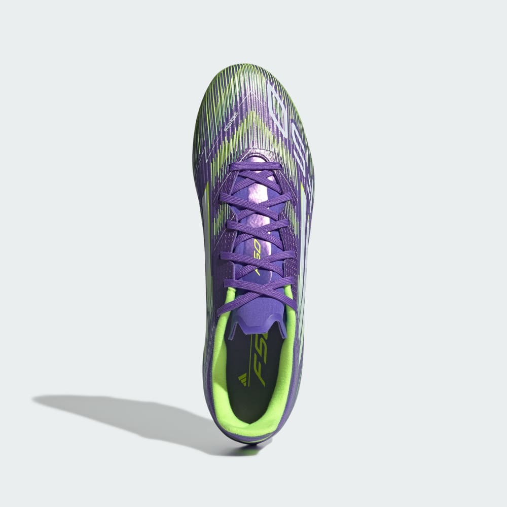 Бутсы Adidas F50 League Firm/Multi-Ground Cleats, цвет Purple Rush/Cloud White/Lucid Lemon — фото 3