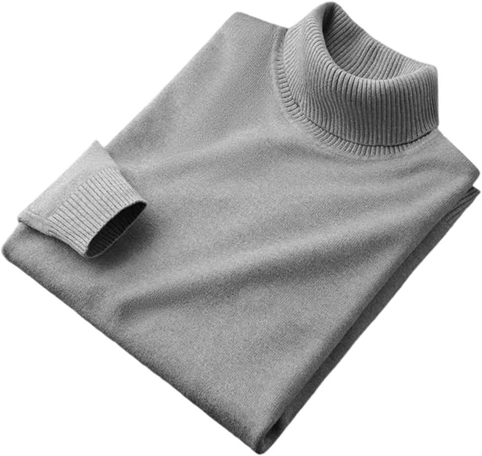 

Мужской вязаный свитер с высоким воротником