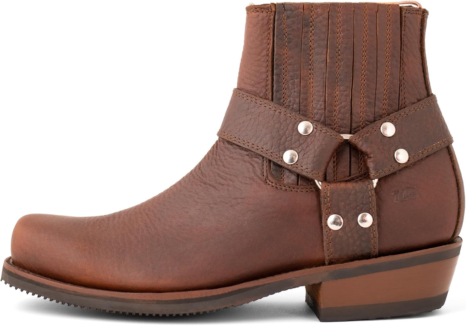 

Мужские кожаные байкерские ботинки до щиколотки, модель 3600 7L Siete Leguas, Bull Fight Ochre