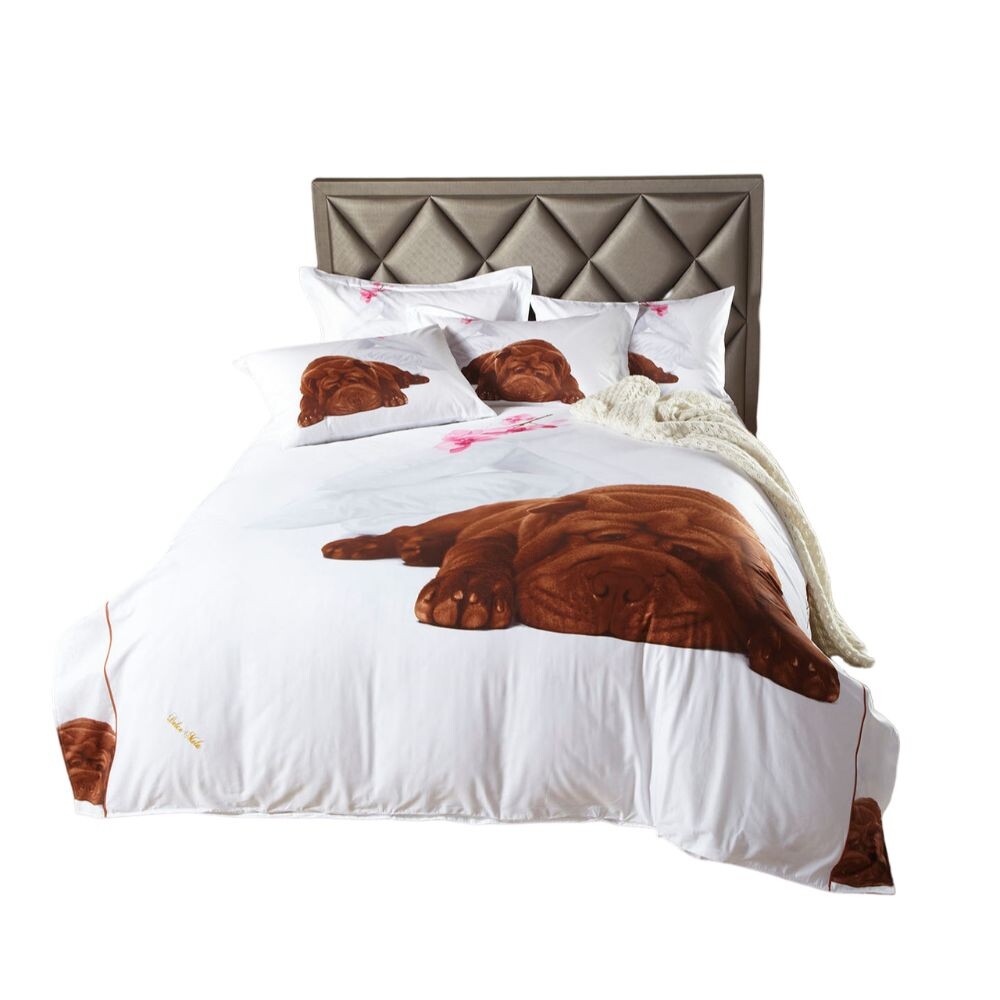 

Dolce Mela Комплект пододеяльников, сонный, цвет White And Brown Pink