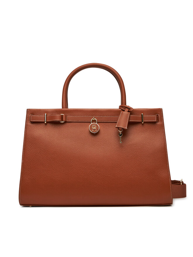 

Сумка American Icon Tote Leather Aw0Aw17185 Tommy Hilfiger, коричневый
