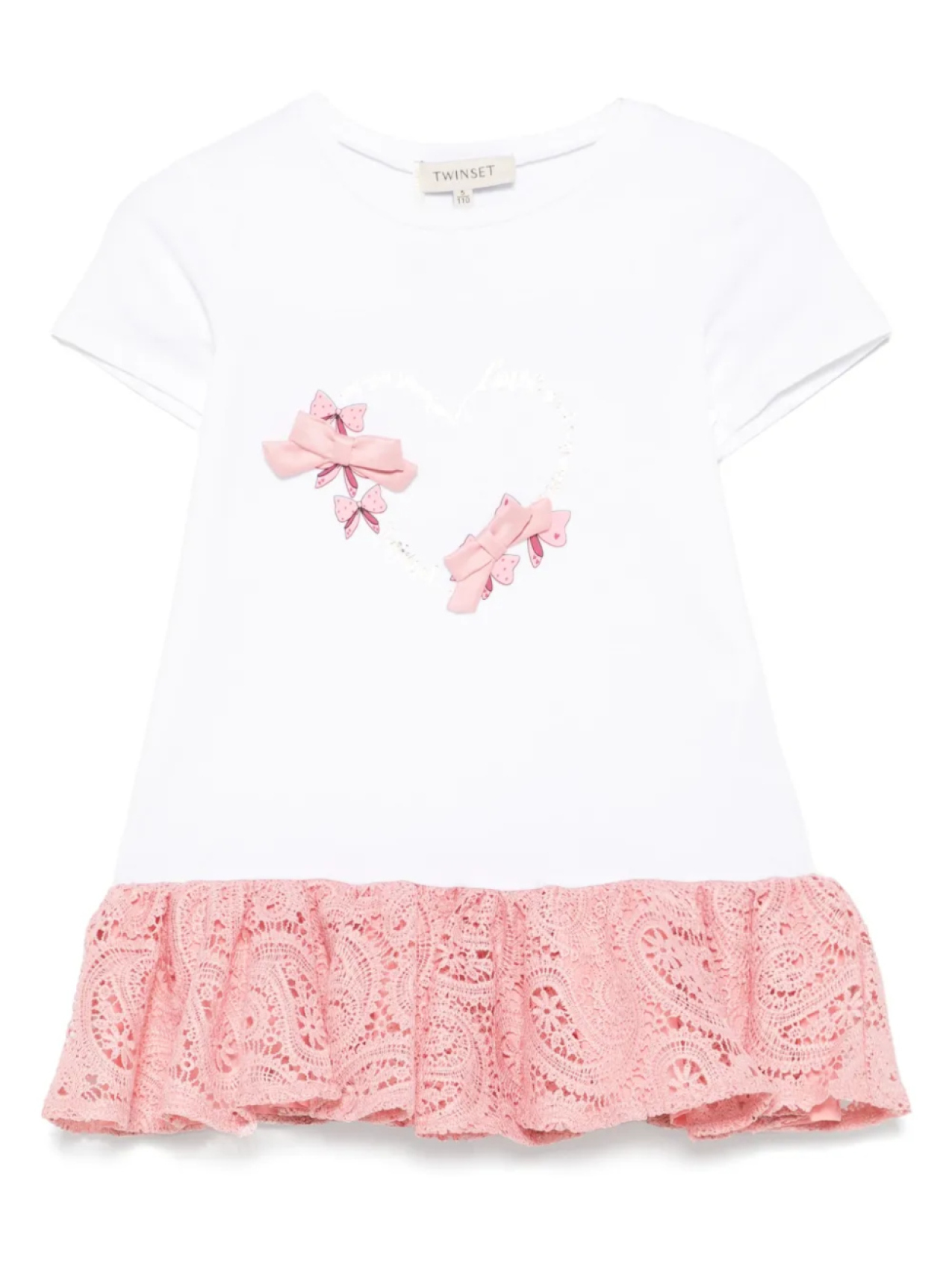 

Платье с оборками TWINSET Kids, белый