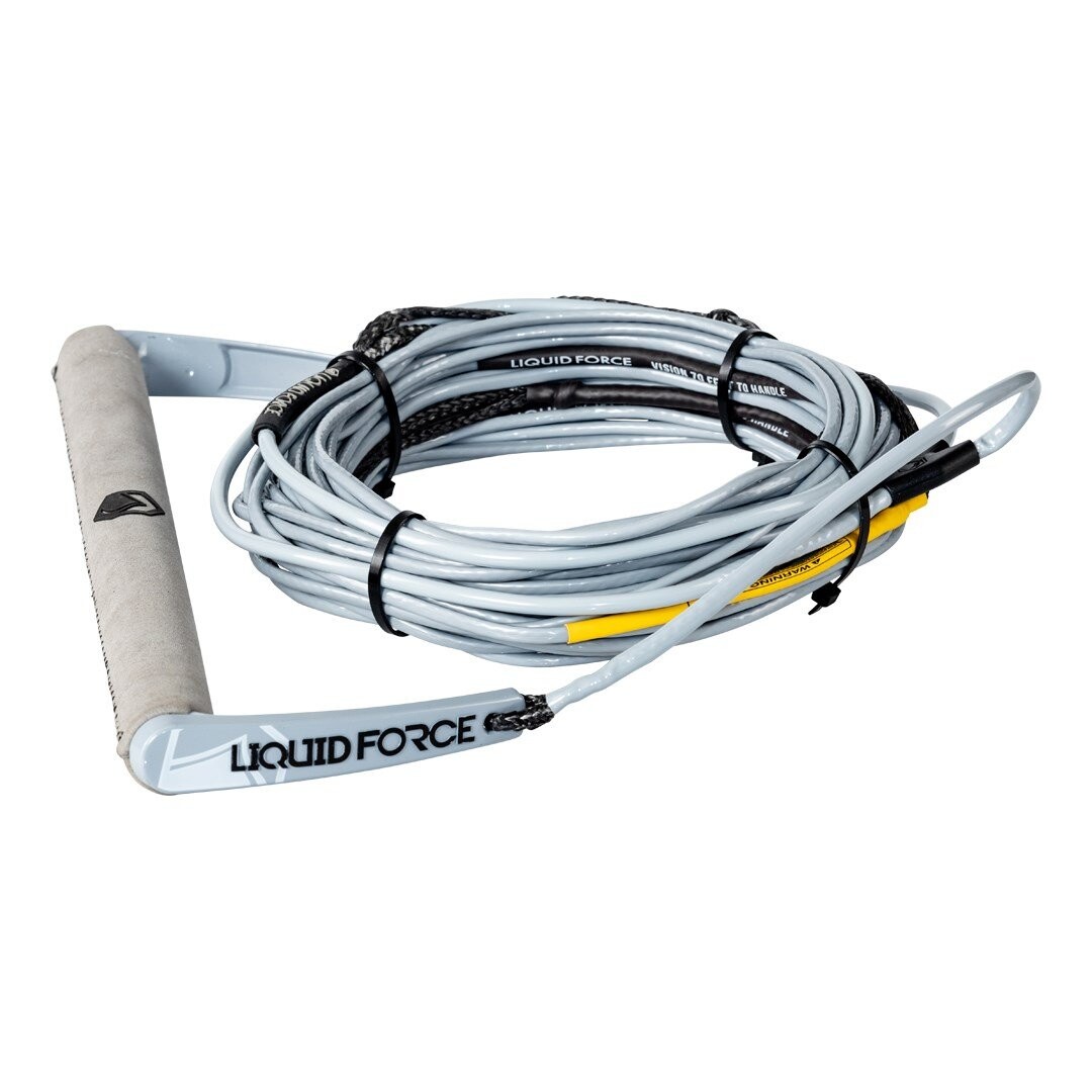 

Комплект фал + рукоятка для вейкбординга Liquid Force + Vision 70 ft Mainline 2023, серебряный/серый