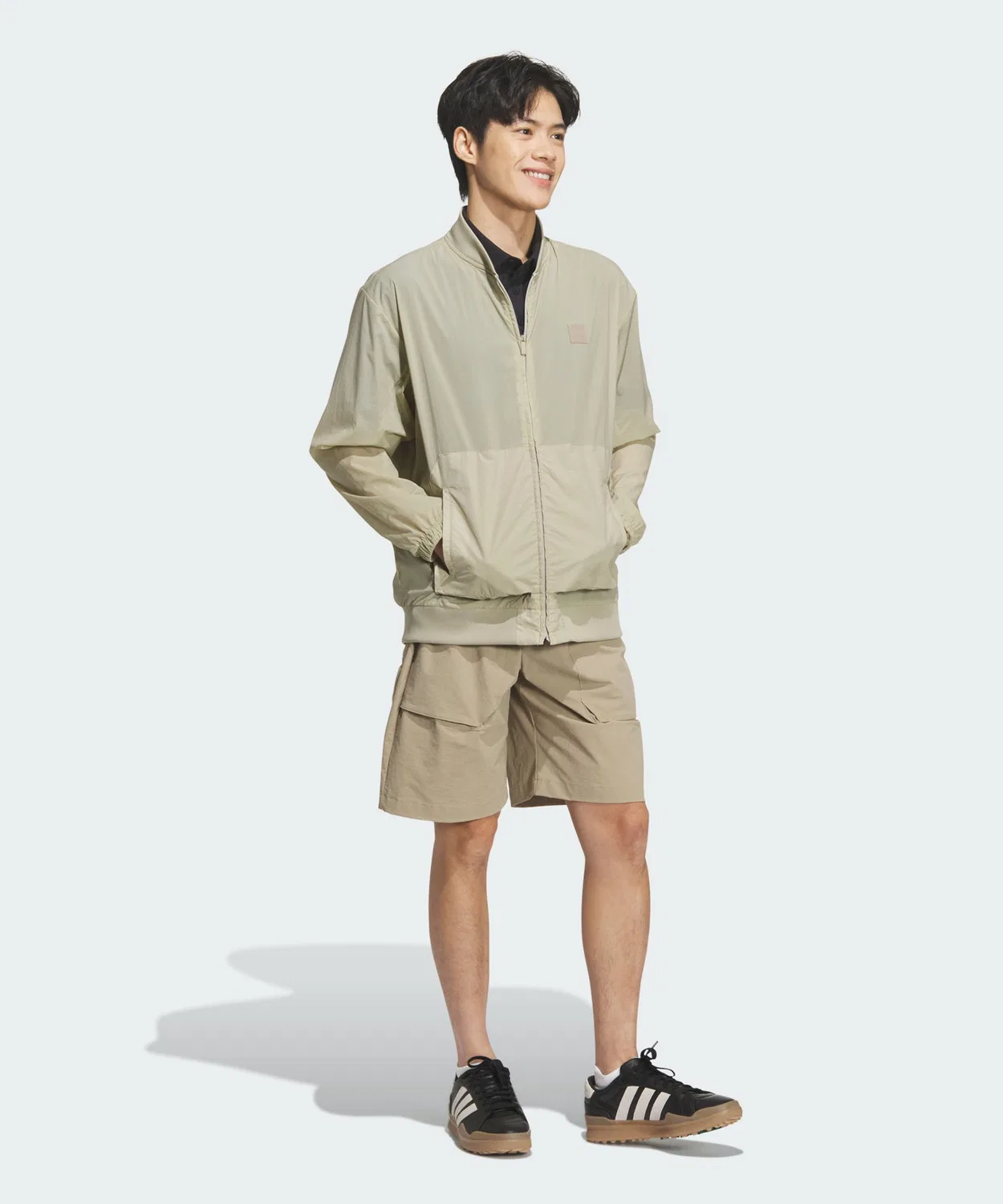 Мужская куртка-блузон с рипстоп-материалом Club Consumer Jacket Adidas, Beige — фото 4