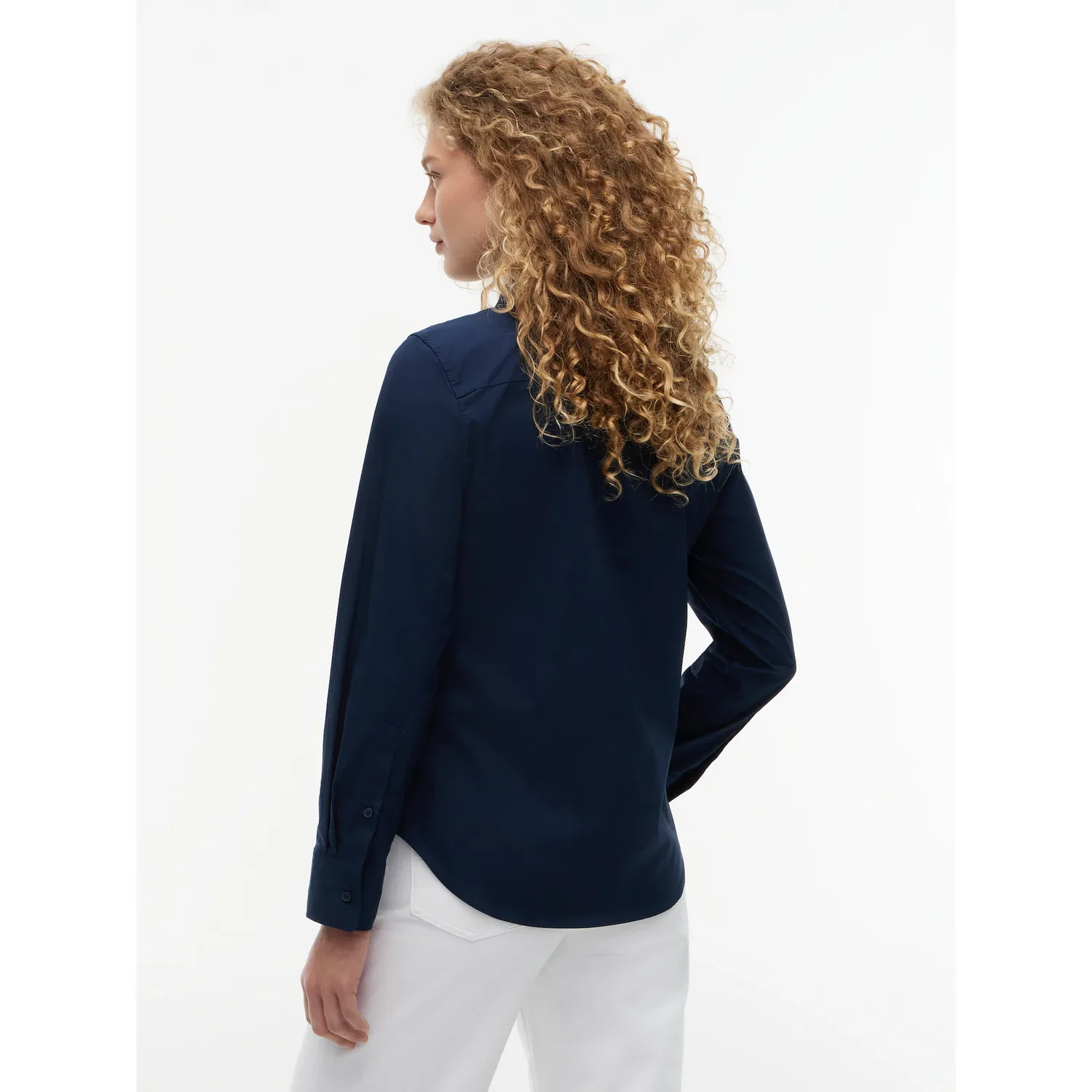 Женская блуза-рубашка стрейч Tommy Hilfiger, Dark Night Navy — фото 2