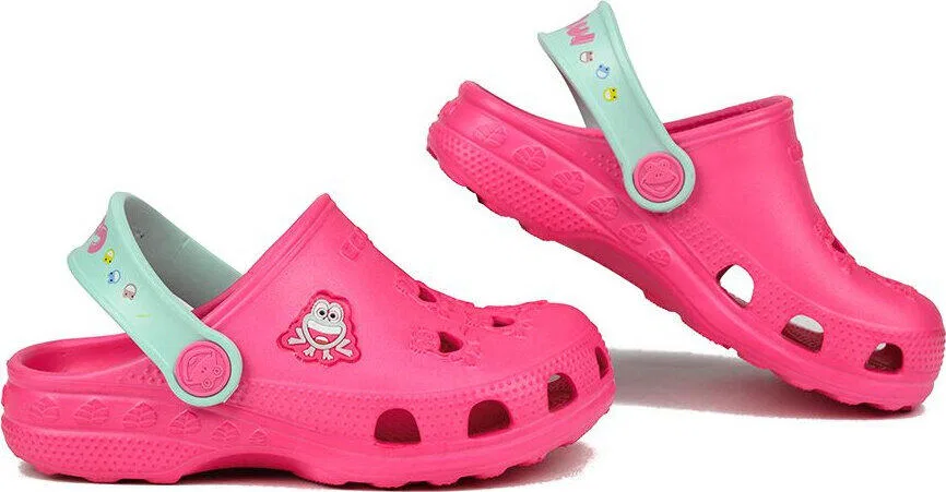 Детские сабо Coqui CoquiAir Froschmotiv, Цвет: Rosa / Aquamaringrun / Magentapink