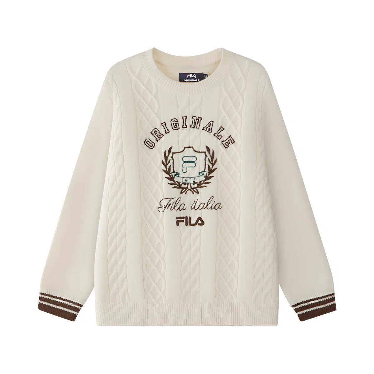 Детский свитер с круглым вырезом Maltose White FILA KIDS