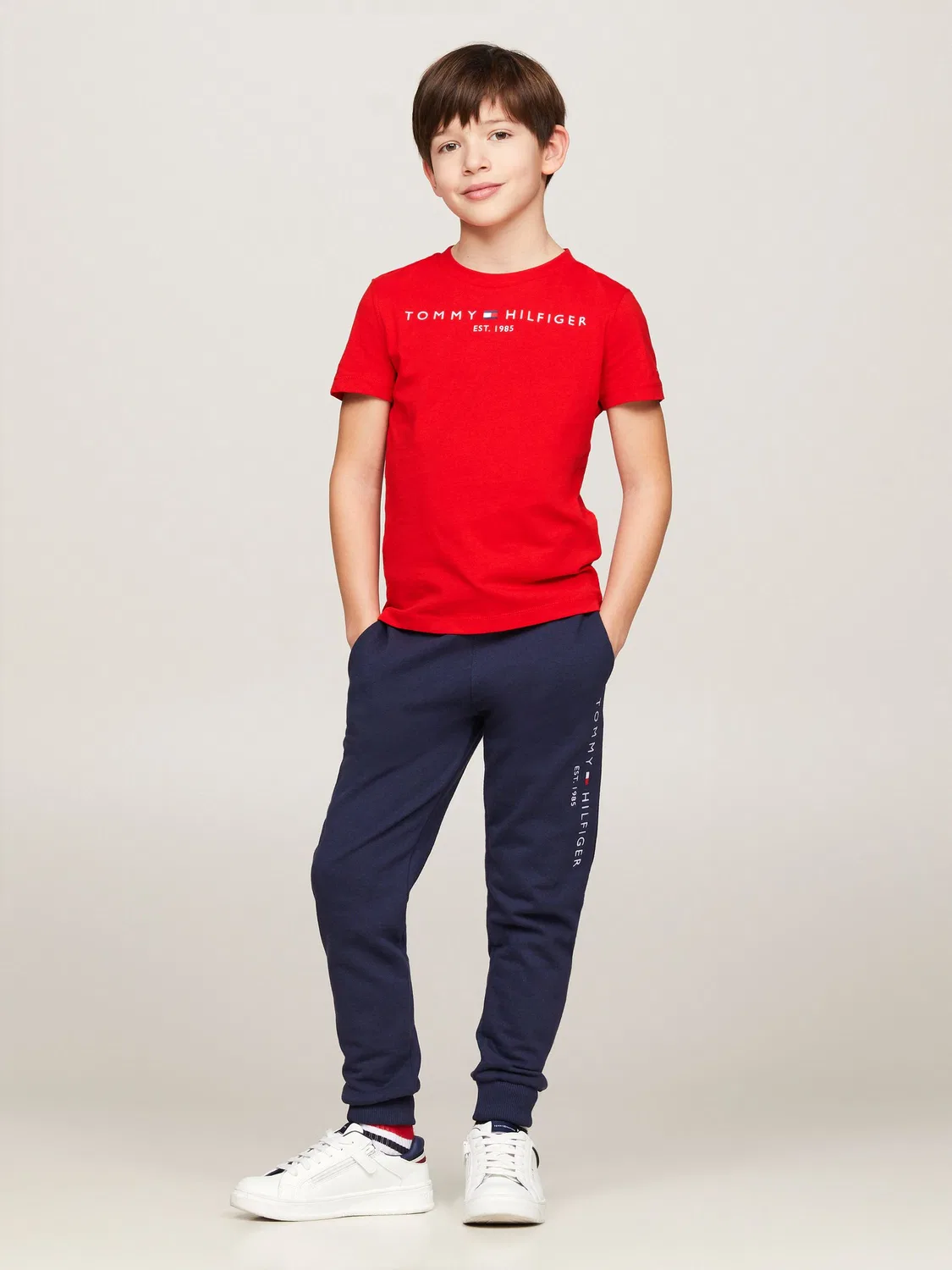 Футболка с круглым вырезом, повседневная Tommy Hilfiger, красный — фото 2