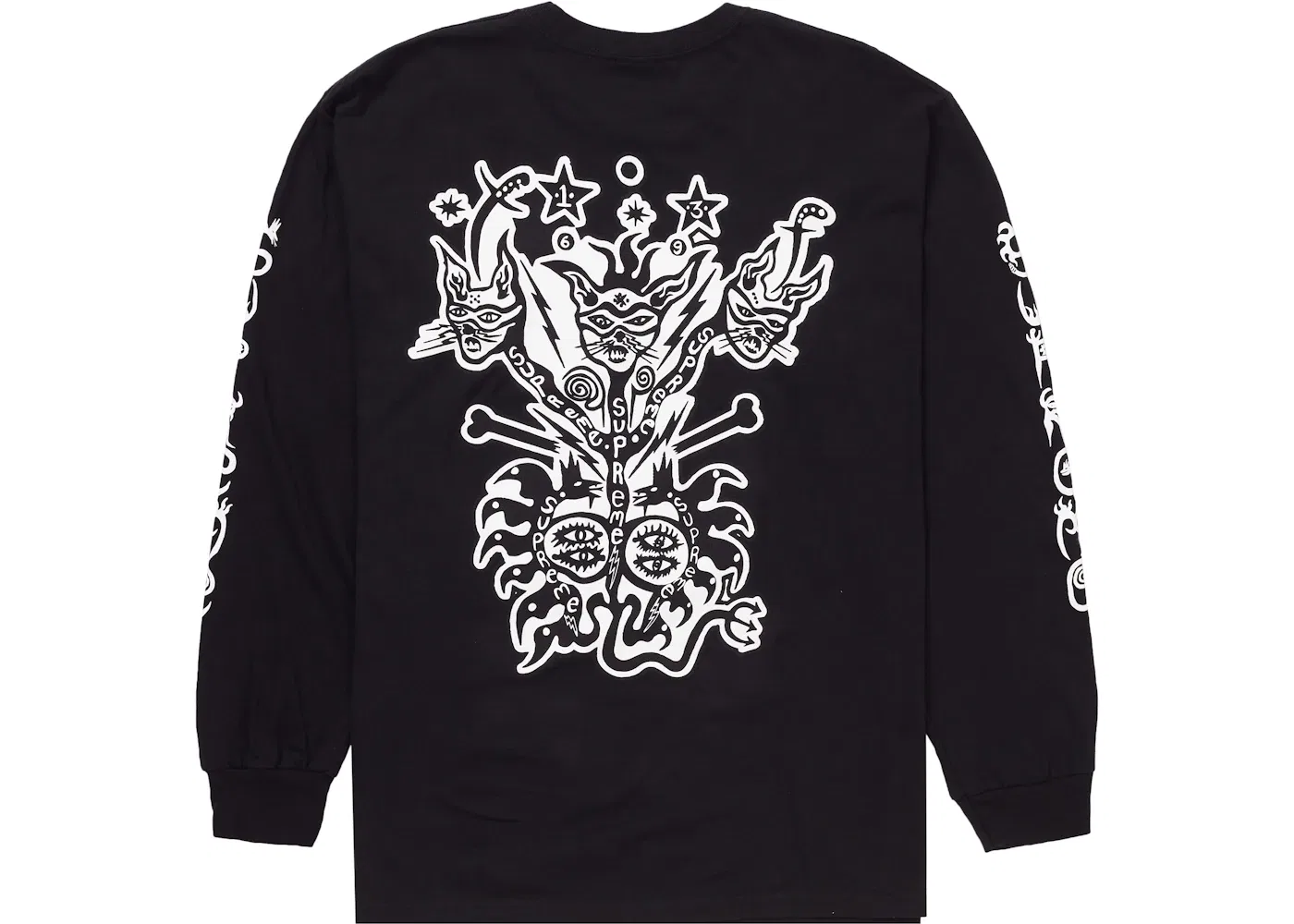 Мужская футболка с длинным рукавом Supreme, Black