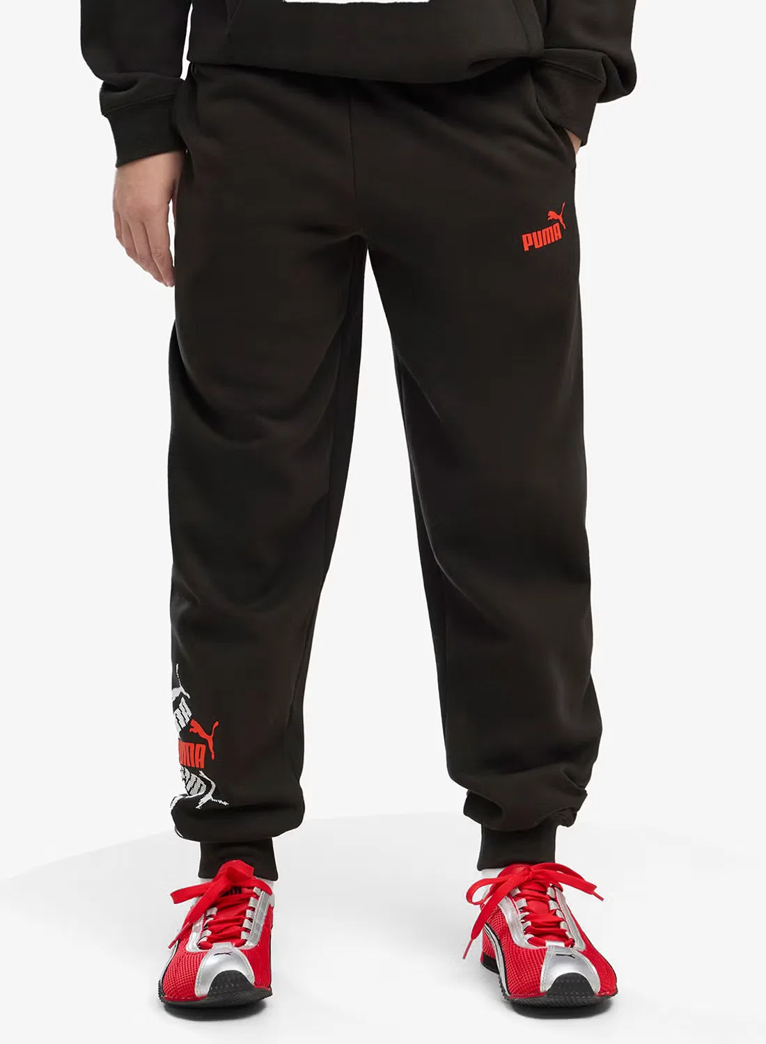 Штаны с логотипом Youth Essential Logo Lab Puma, черный