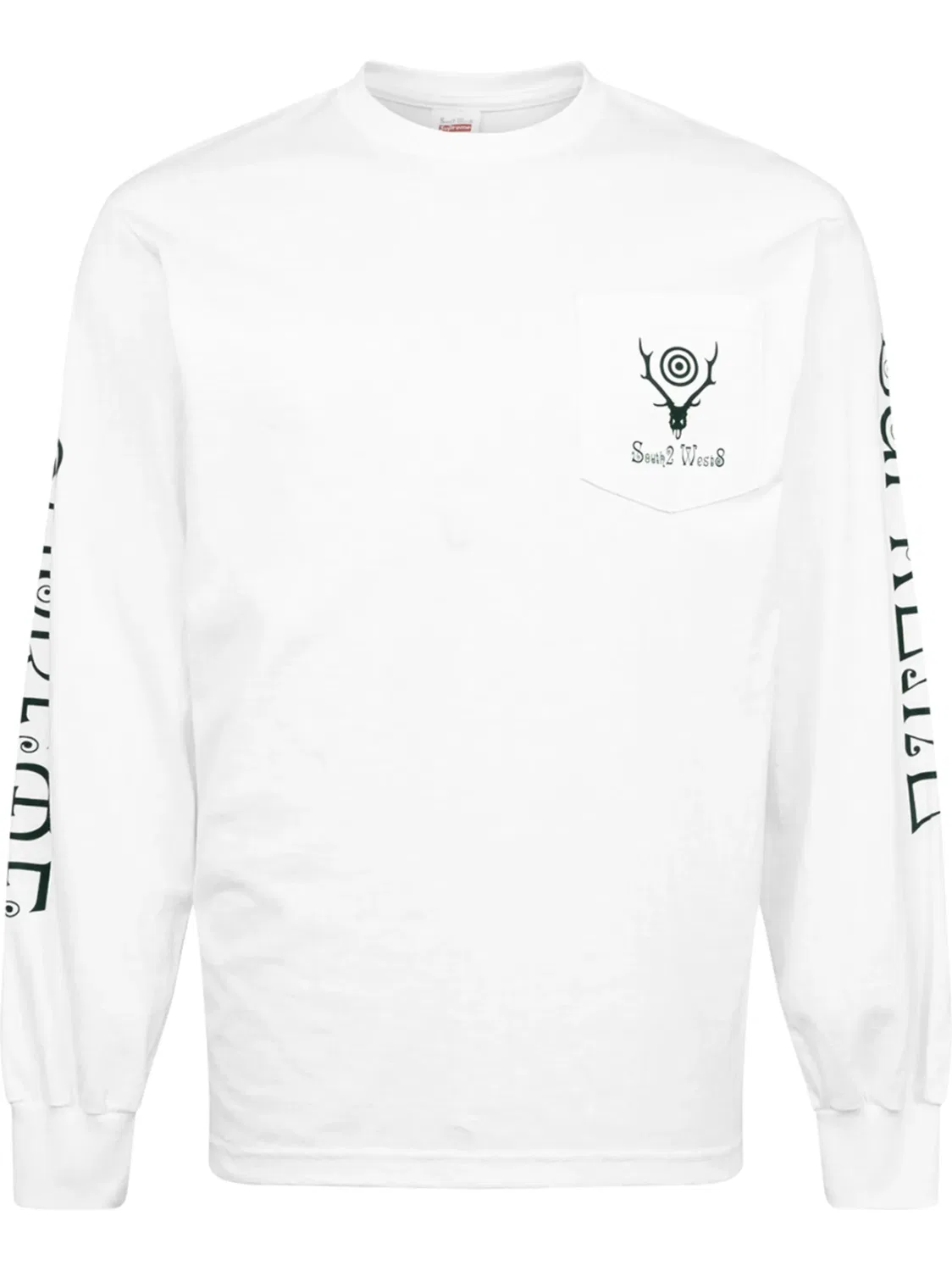Supreme Футболка с длинным рукавом, белая