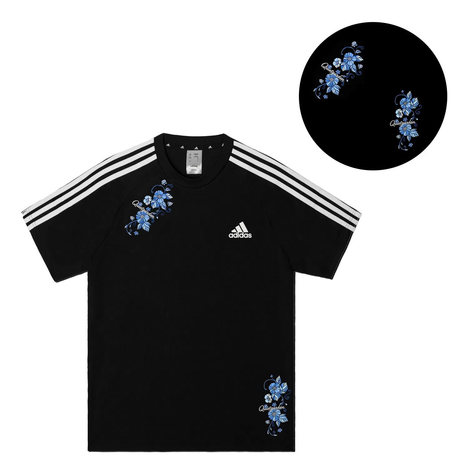 Мужская футболка с принтом Football T Shirts Adidas, черный — фото 3