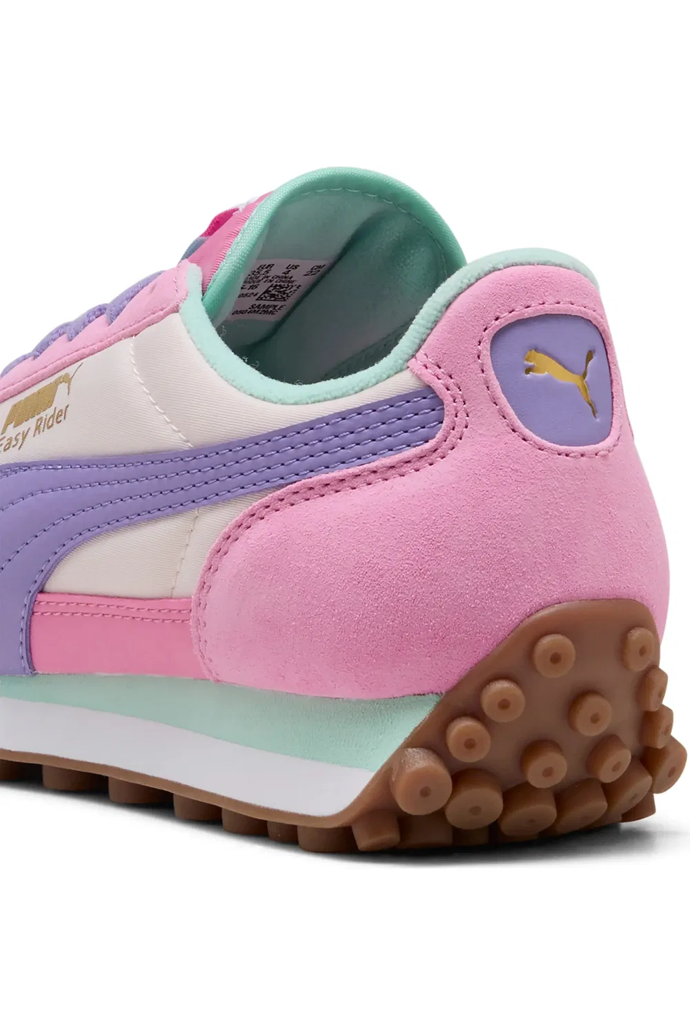 Детские кроссовки из замши и кожи Easy Rider PUMA, Jasmine Flower-Lavender Alert — фото 2