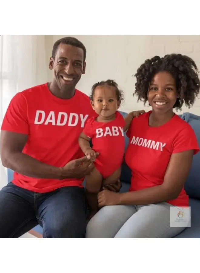 Комплект футболок с принтом для семьи Matching Family Outfits, красный