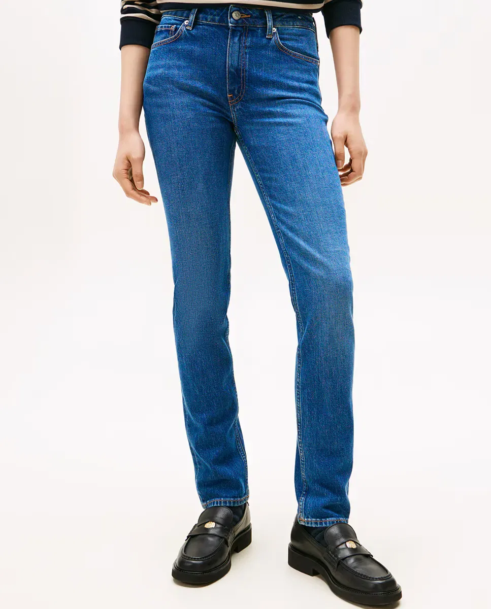 Женские джинсы скинни Slim с завышенной талией Tommy Hilfiger, Azul — фото 2