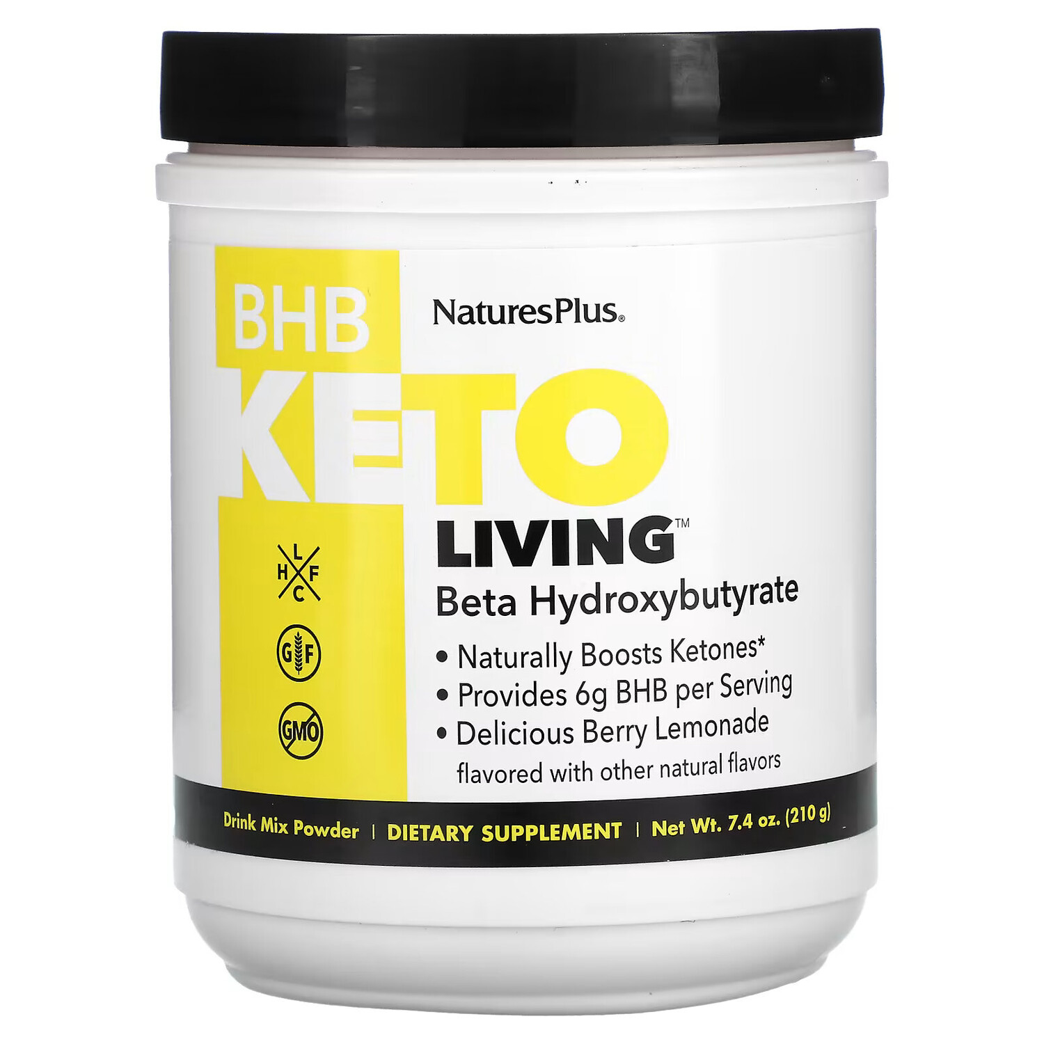 

NaturesPlus, BHB Keto Living, Ягодный лимонад, 210 г (7,4 унции)