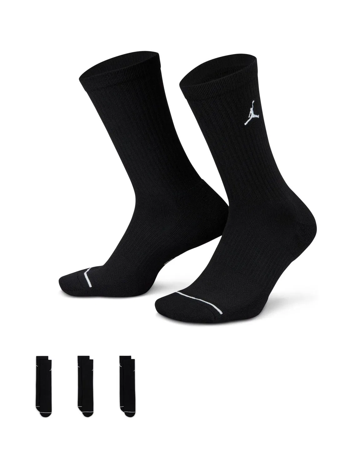 Носки высокие Jordan Everyday Crew, 3 пары, черный