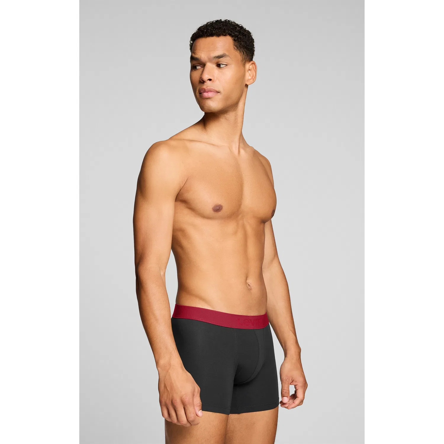 Мужские боксеры из хлопкового стрейча Levi's, Black/Red — фото 3