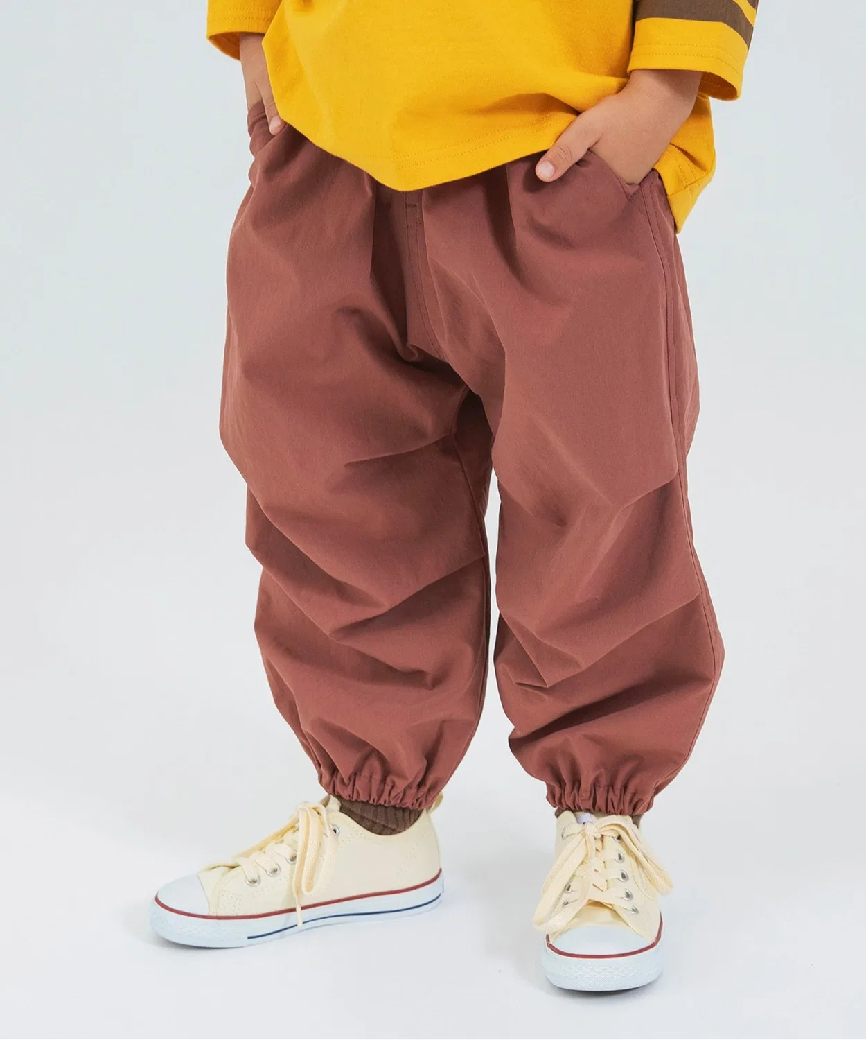 Детские брюки свободного кроя с резинкой на поясе BREEZE, Brown