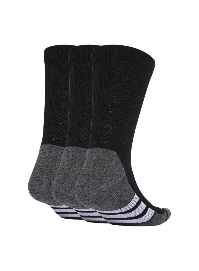 Носки тренировочные с силиконовым принтом Performance grip climacool cushioned crew 3 pair pack Adidas, черный — фото 2
