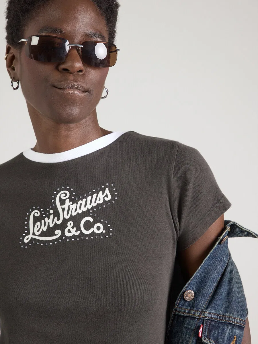 Футболка LEVI'S Graphic Essential Sporty черного цвета — фото 3