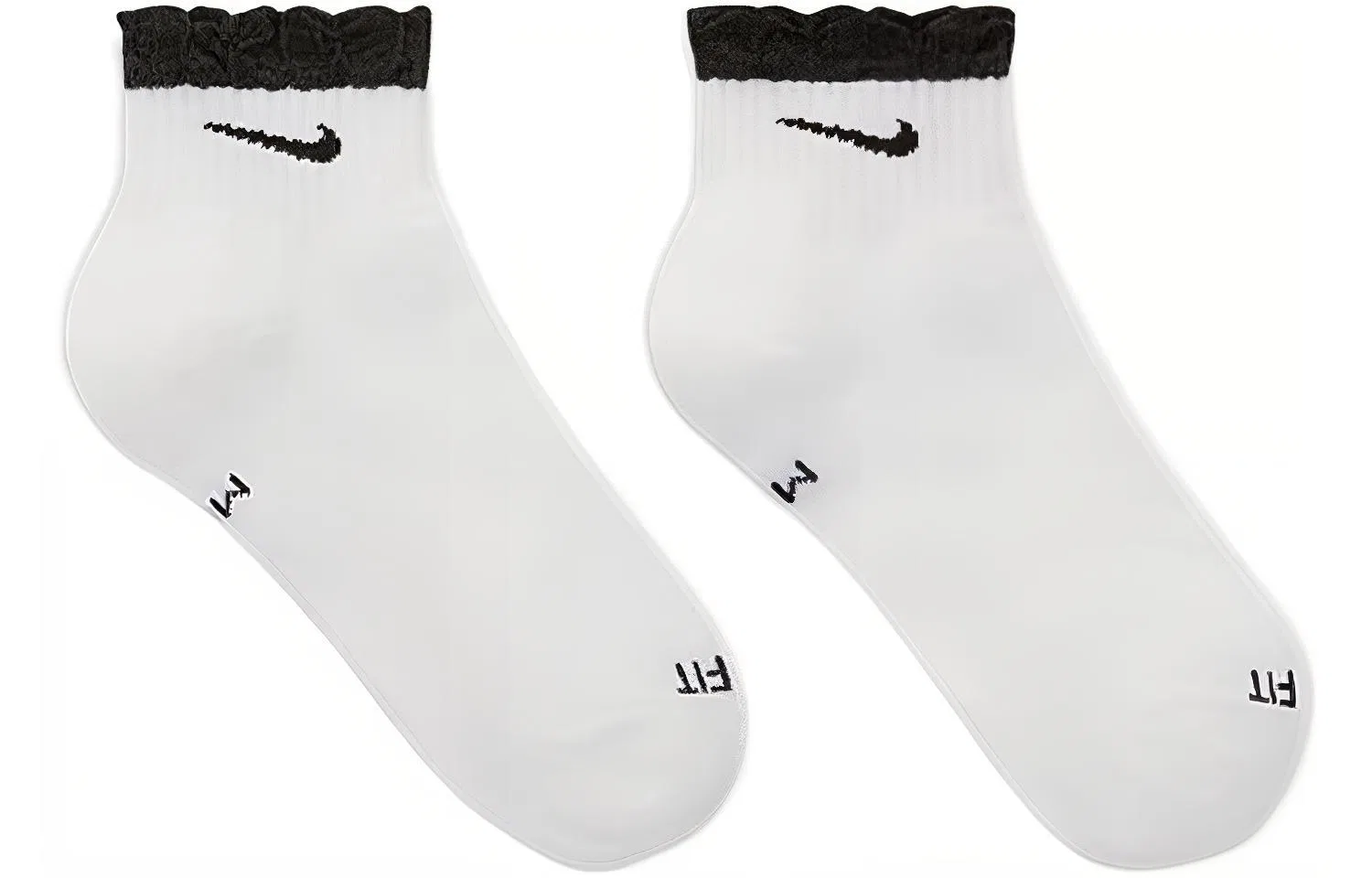 Женские носки с логотипом Nike, 2 пары, Белый — фото 4