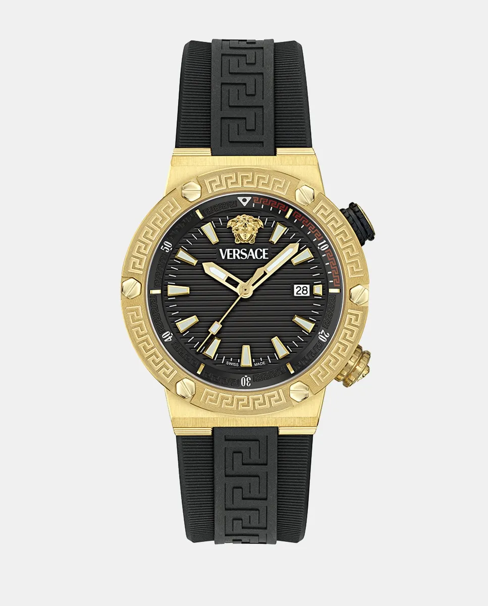 

Мужские часы Greca Logo Diver VE8G00324 из черной смолы Versace, черный