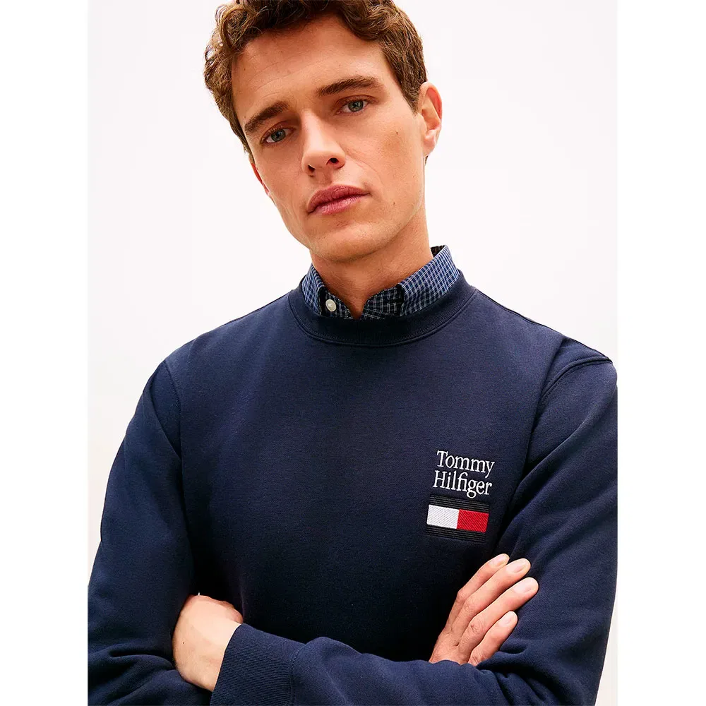 Мужской свитшот с логотипом Tommy hilfiger, Blue — фото 4