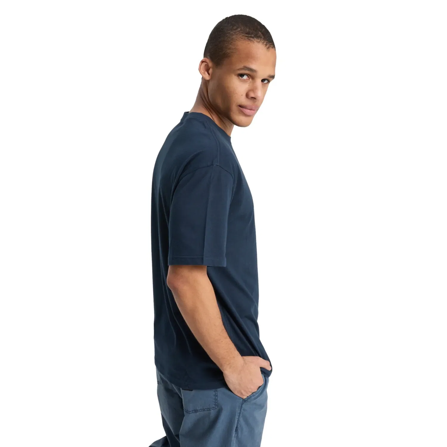 Детская хлопковая футболка с круглым вырезом Quiksilver, Dark Navy — фото 3