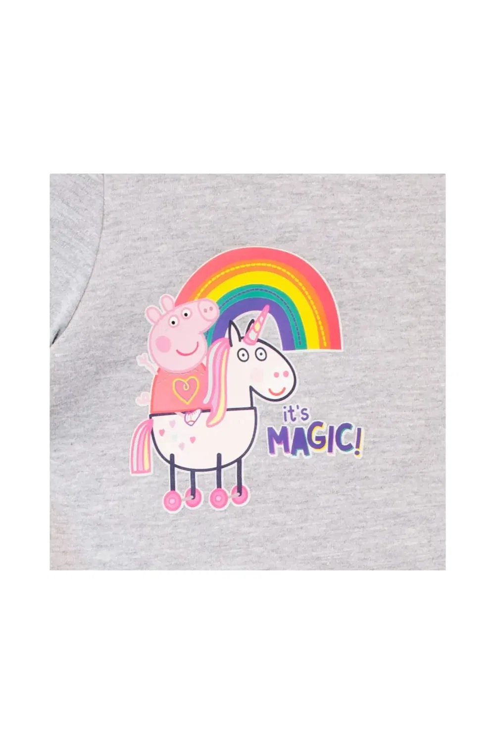 Детское платье с принтом It'S Magic Unicorn and Rainbow Peppa Pig, Grey — фото 2