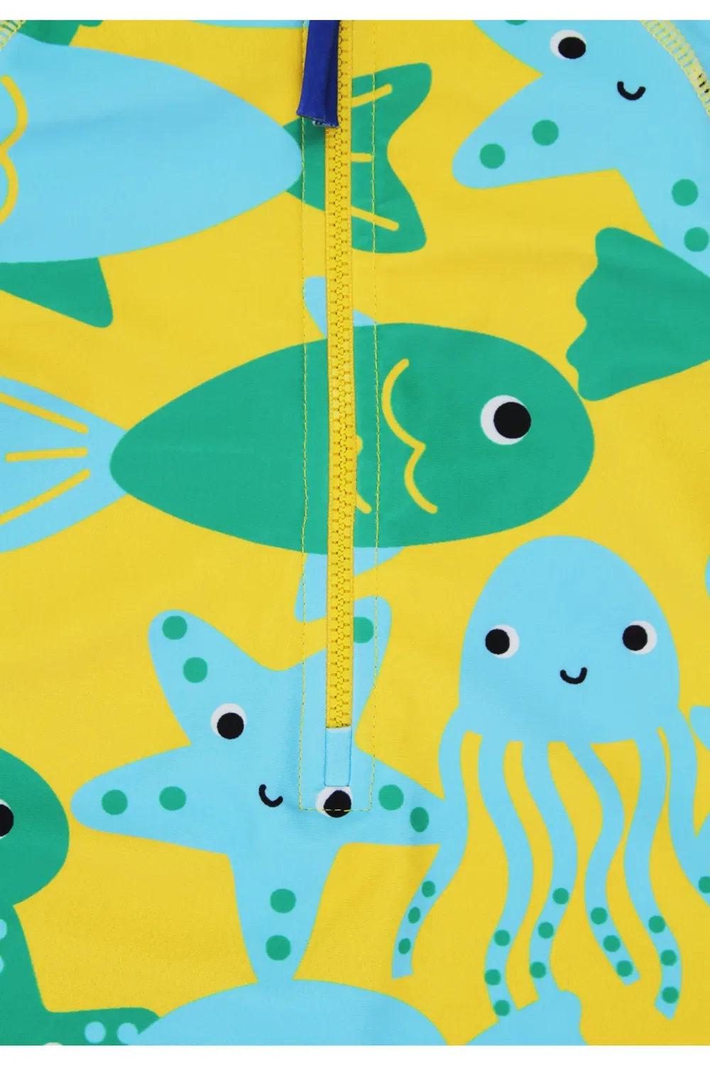 Детский лонгслив с принтом Under the Sea Toby Tiger, Yellow — фото 2