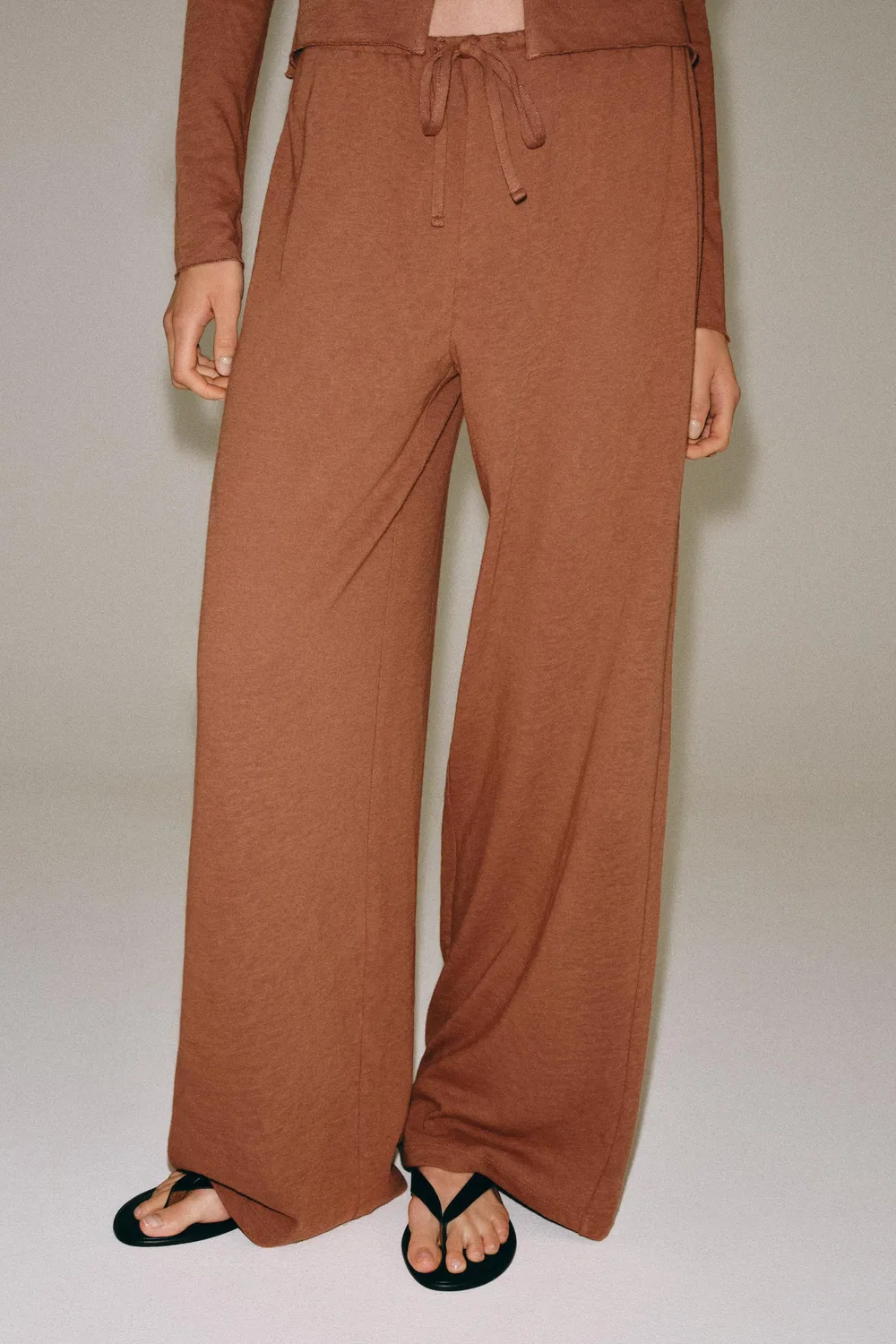 Рустикальные брюки ZARA, dark russet — фото 2