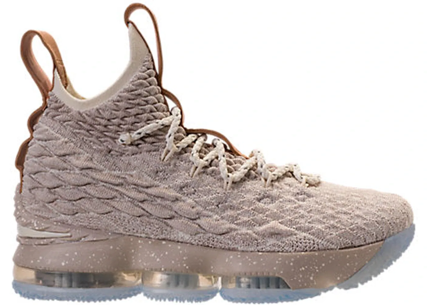 Детские кроссовки для мальчиков баскетбольные Nike LeBron 15, String/Sail-Vachetta Tan