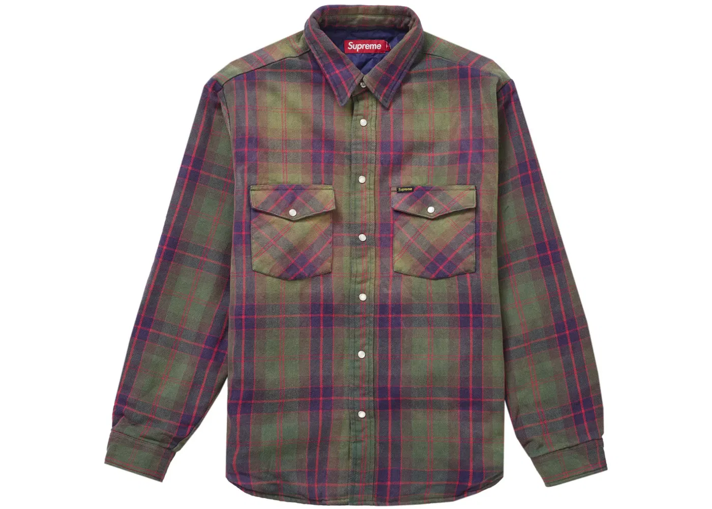 Мужская рубашка из фланели с квилтингом Supreme Shirt, Green