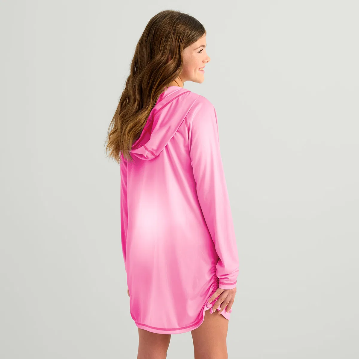 Детское платье для девочек с принтом Pursuit Print Cover-Up Dress Huk, Oleander — фото 3