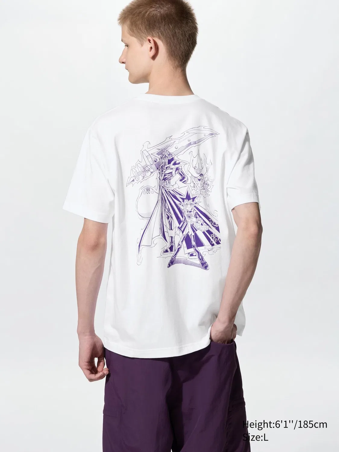 Футболка Uniqlo Manga ut shueisha 100th | yu-gi-oh!, с принтом по манге, белый