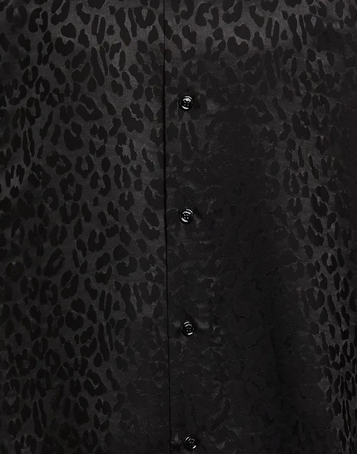 Мужская рубашка с леопардовым принтом Versace, черный — фото 4