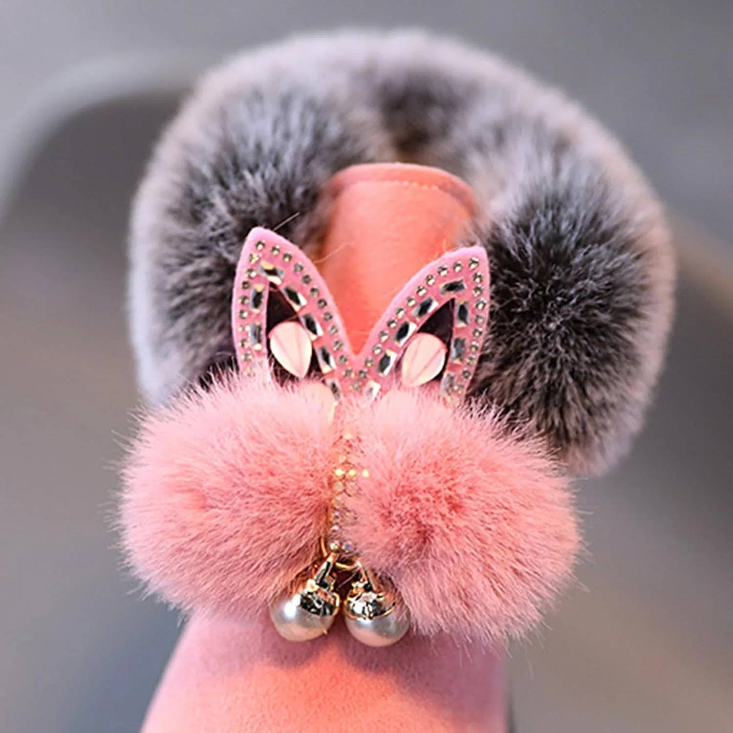 Детские зимние сапоги для девочек на флисе IWIHMIV, Pink — фото 2