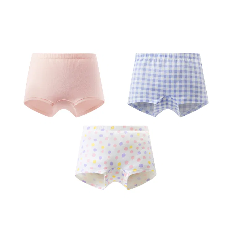 Детские трусы набор 3 шт Бренд Banana In, Цвет Pink Pearl+Rose Polka Dot+Serene Purple Check