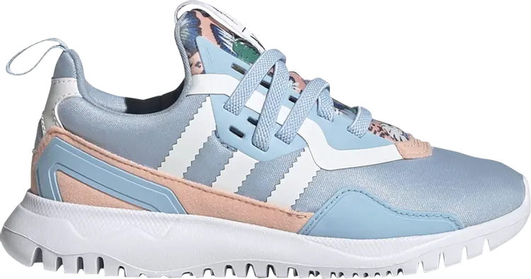 Кроссовки Adidas Her Studio London x Original Flex Little Kid 'Colorful Blossoms', синий — фото 2