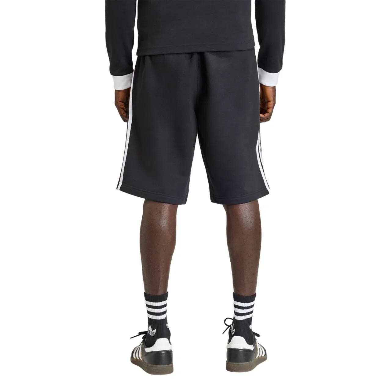 Мужские шорты из мягкого хлопкового футера adicolor 3-Stripes Shorts Adidas, черный — фото 2