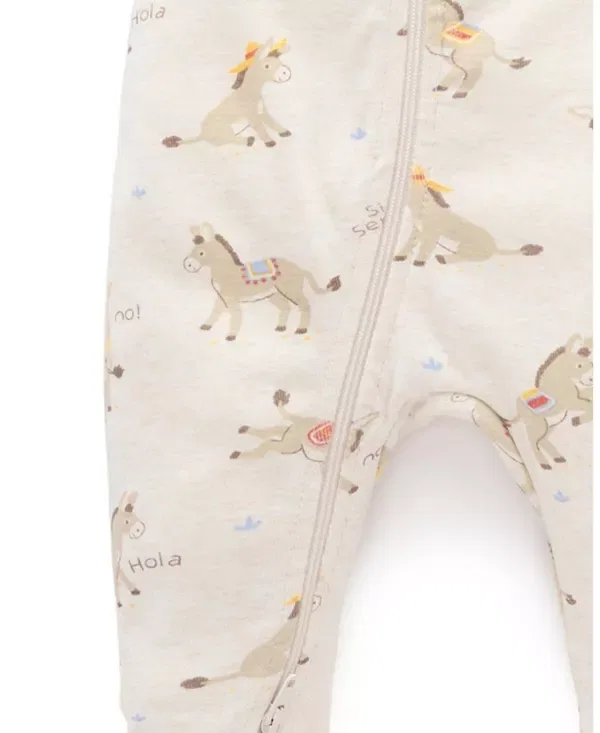 Детский комбинезон с коротким рукавом с принтом Purebaby, Si Senor Print — фото 4
