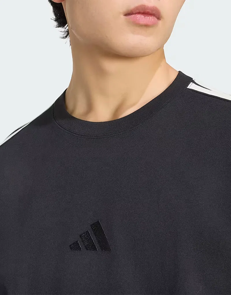Футболка Kit 3-Stripes Regular Adidas Performance, Black Off White — фото 3