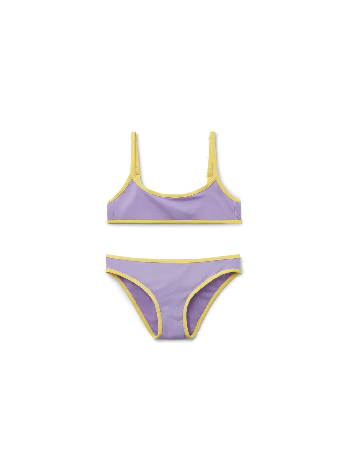 Calzedonia Бикини-балконет Bicolor Piping фиолетового цвета