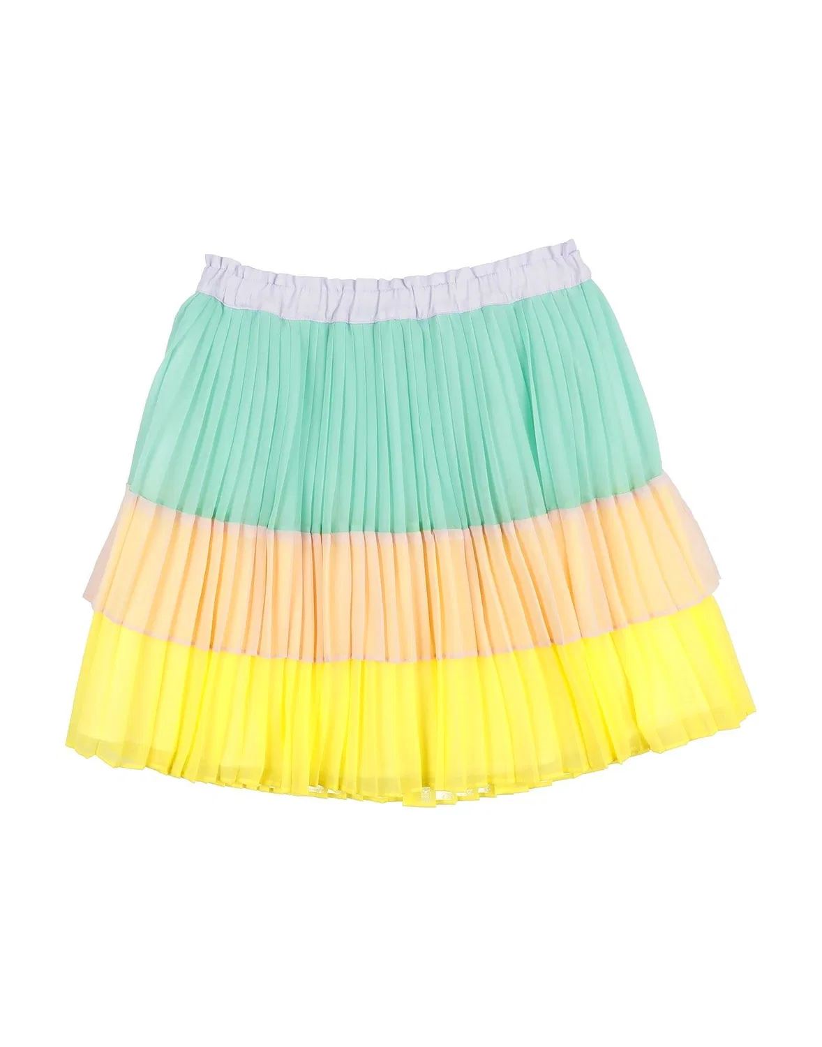 Детская юбка из крепа для девочек с принтом Stella Mccartney Kids, светло-зеленый