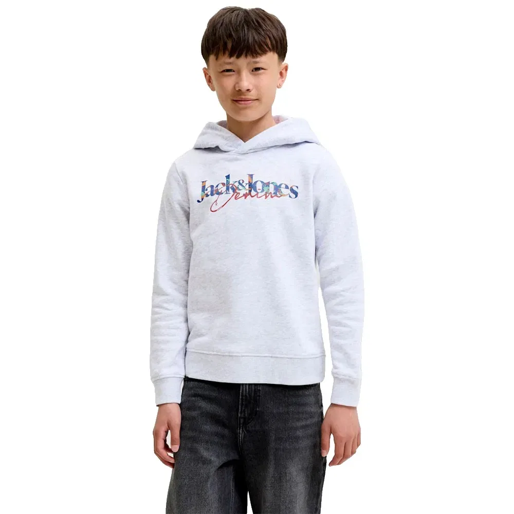 Детское худи с принтом Jack & jones Junior, White